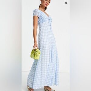 Asos design ruched maxi dress